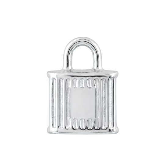 Pendente personalizado com inicial C em ouro branco 10K