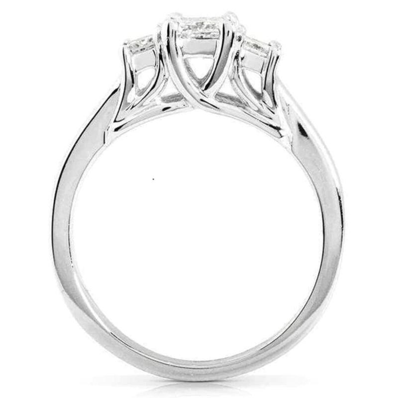 10K Rose Gold Princess Cut Moissanite Bridal Set-4