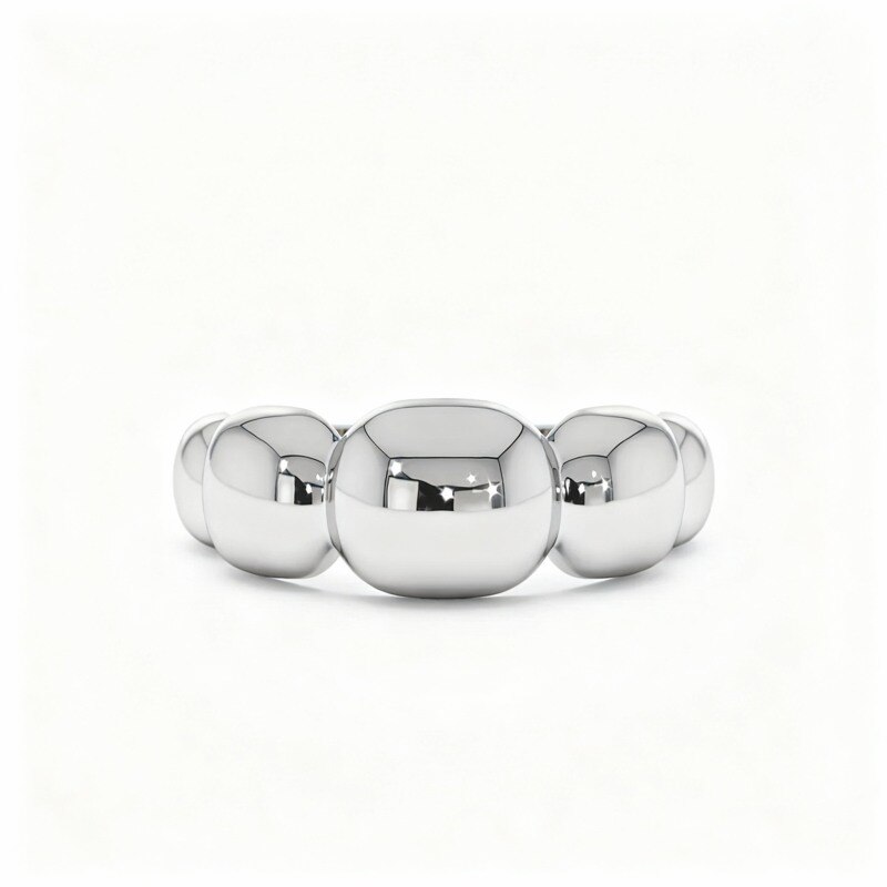 Anillo de oro blanco de 10 quilates-1