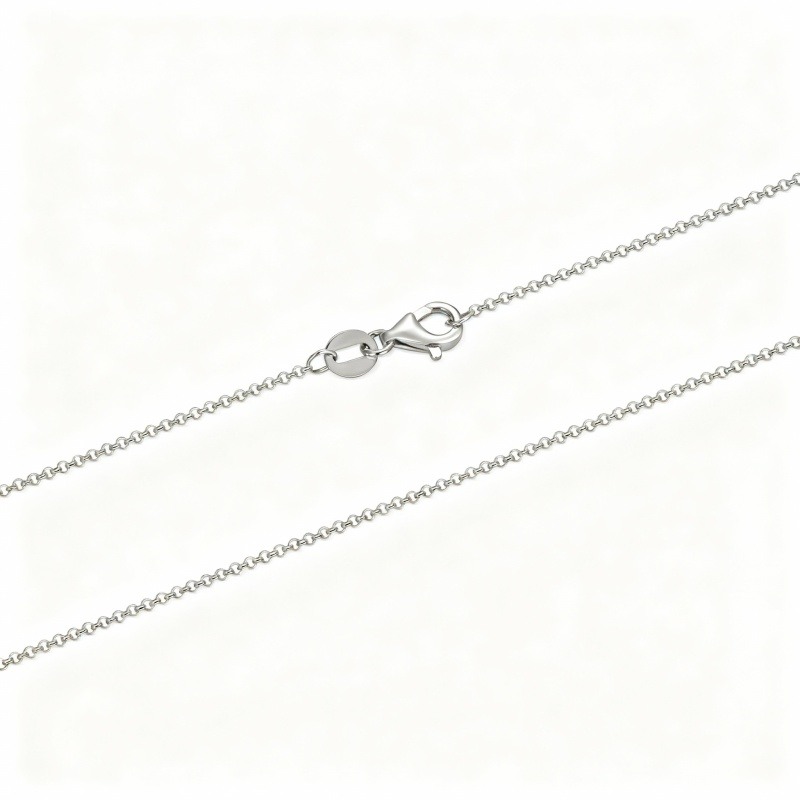 Collier à chaîne rolo en or blanc 18 carats-1