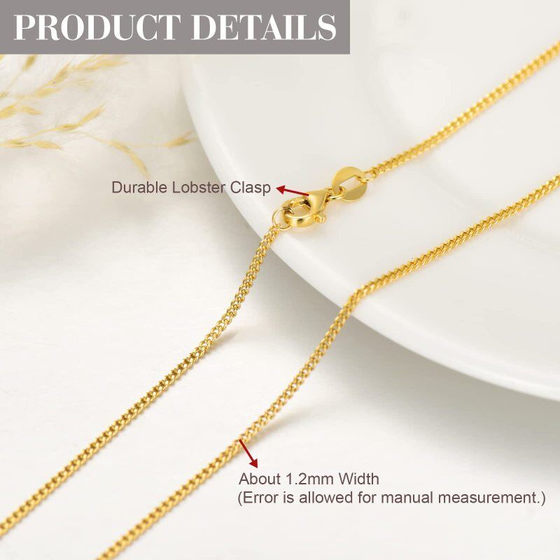 14K White Gold Rolo Chain Necklace-5