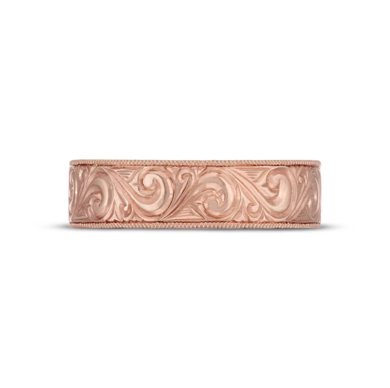 Ehering für Herren aus 14-karätigem Gold mit rundem, schwarzem Diamanten (0,35 ct.T.W.)-4
