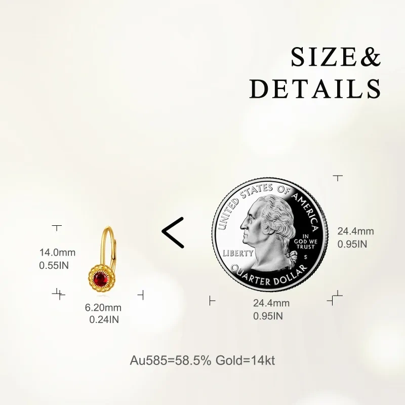 Boucles d'oreilles à fermoir à levier en or jaune 18 carats avec perles rondes en zircone cubique-5