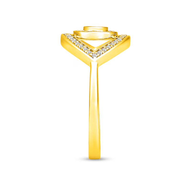 14K Gold 1 bis 6 CT runder geschliffener laborgewachsener Smaragd & 0,2 CTW laborgewachsener Diamant Böse-Augen-Verlobungsring-3