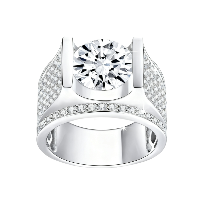 10-karätiger Weißgold-Verlobungsring mit rundem, im Labor hergestelltem Diamanten (Farbe D, Reinheit VVS-VS, 3EX)-11