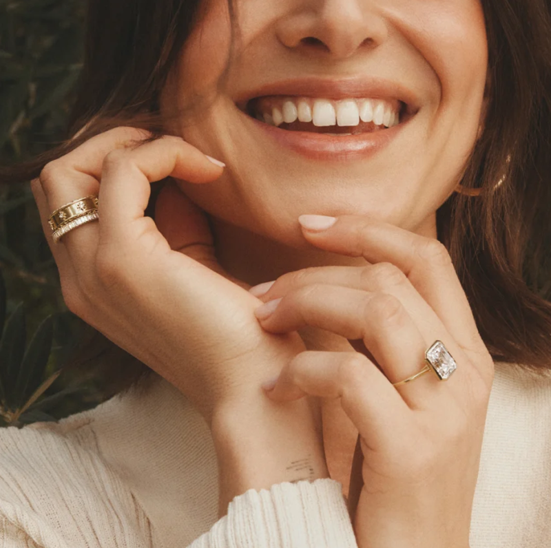 10K Rose Gold Round Cut Wedding Ring-3