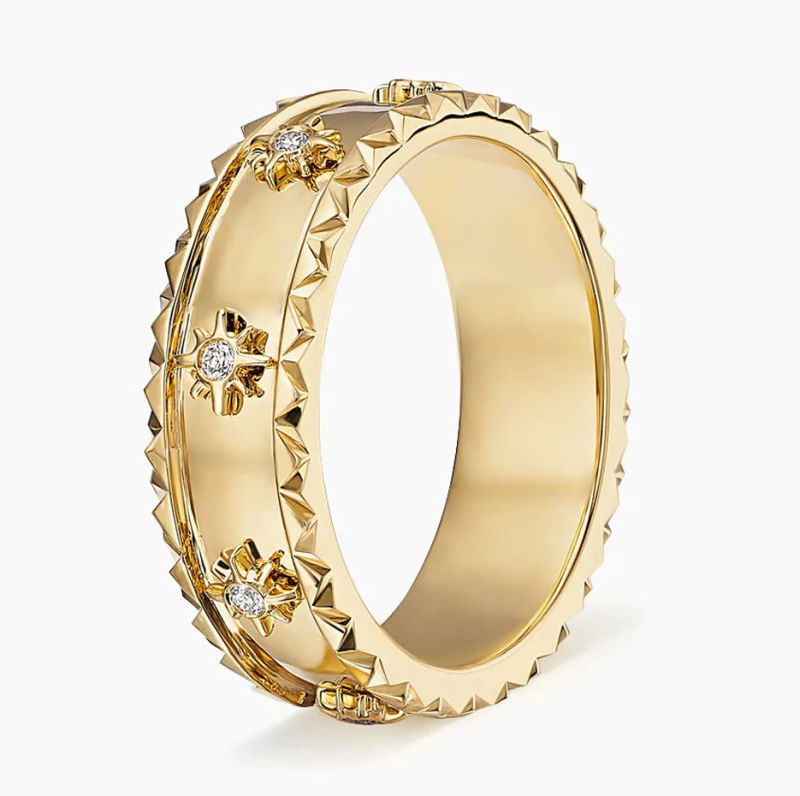 10K Rose Gold Round Cut Wedding Ring-4