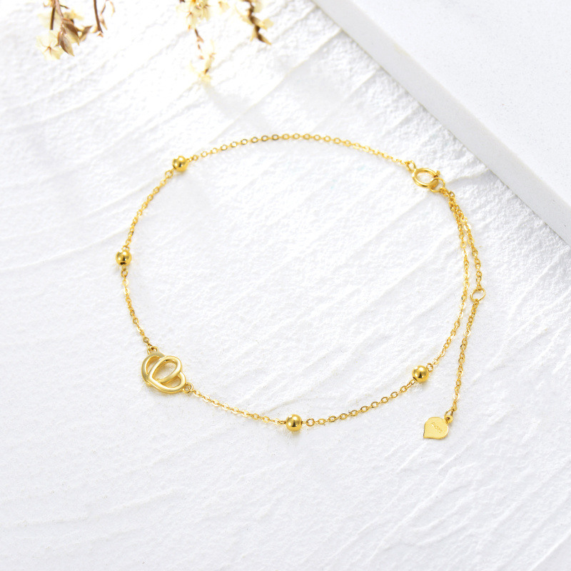10K Rose Gold Shell Single Chain Anklet-3