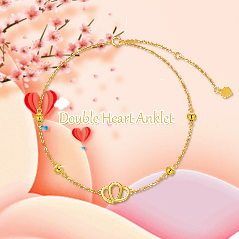 10K Rose Gold Shell Single Chain Anklet-6