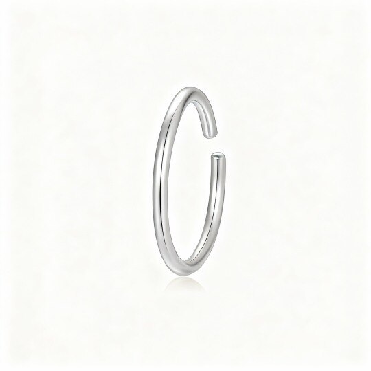 Anillo de nariz para hermanas en oro blanco de 10 quilates
