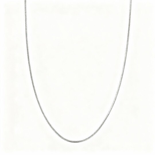 10K White Gold Snake Chain Necklace