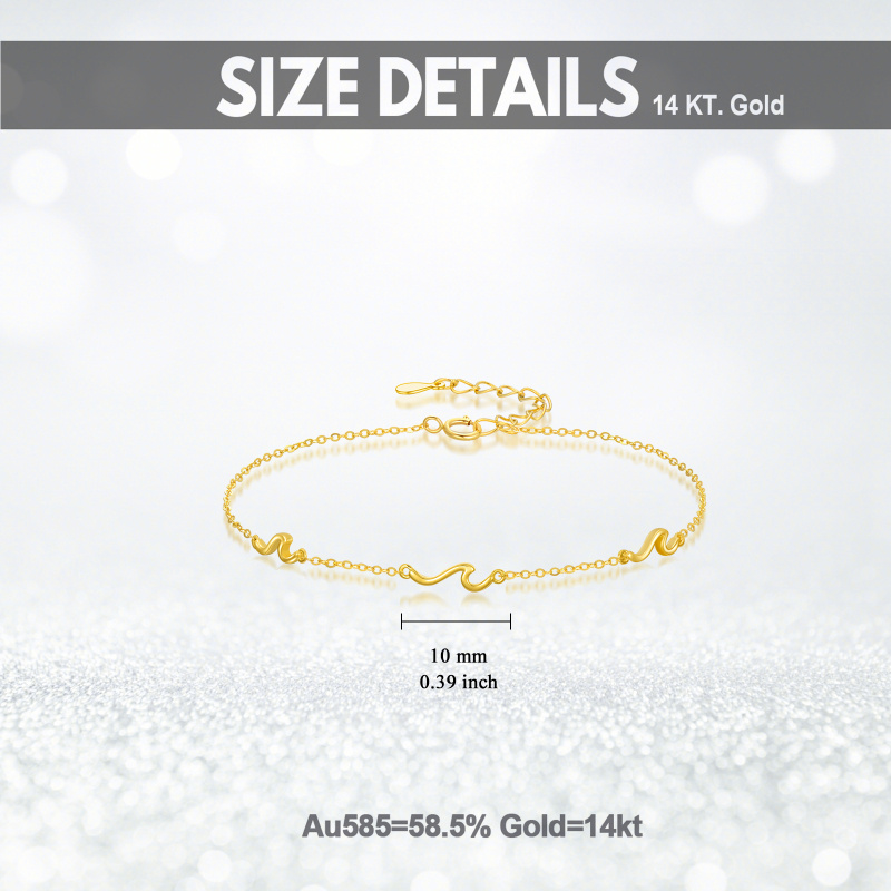 10K White Gold Spray Charm Bracelet-3