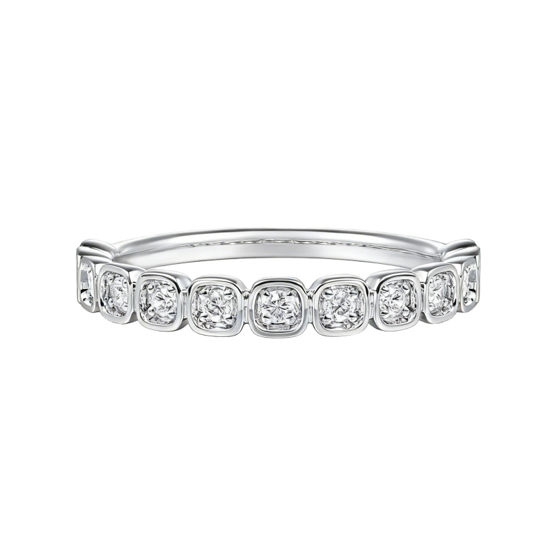 10K White Gold Stackable Ring-2