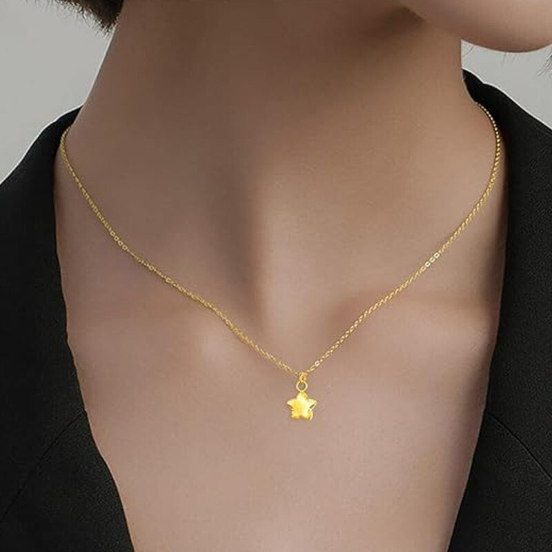 Colgantes de estrella de oro de 14 quilates-2