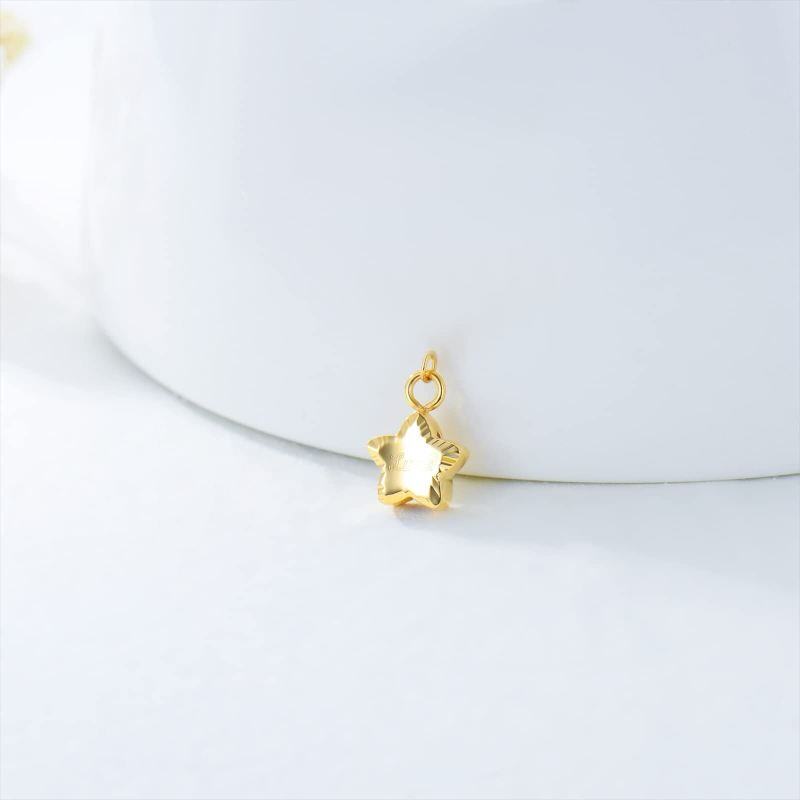 Colgantes de estrella de oro de 14 quilates-4