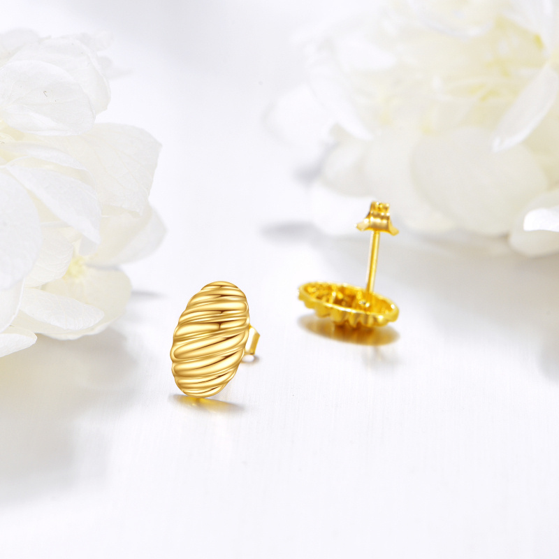 Pendientes de oro blanco de 18 quilates-3