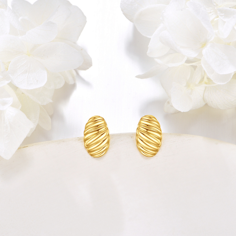 Pendientes de oro blanco de 18 quilates-4
