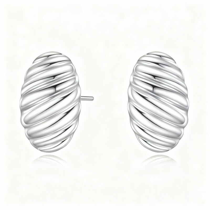 Pendientes de oro blanco de 18 quilates-1