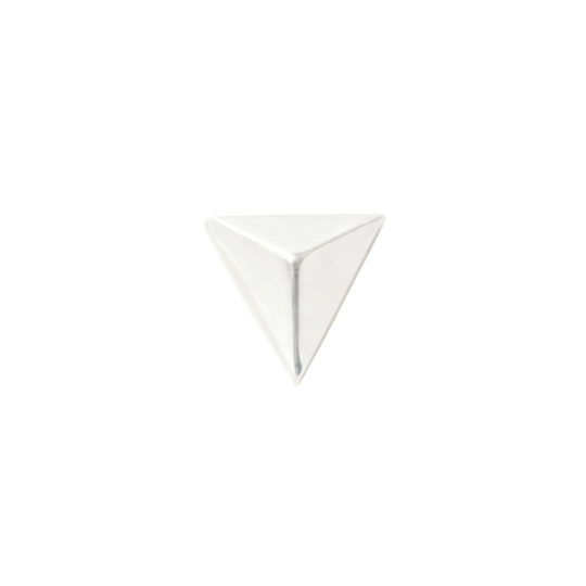 Pendientes triangulares de oro blanco de 10 quilates