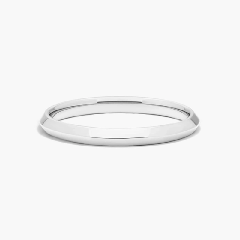 Platinum with White Gold Plated Wedding Ring-1