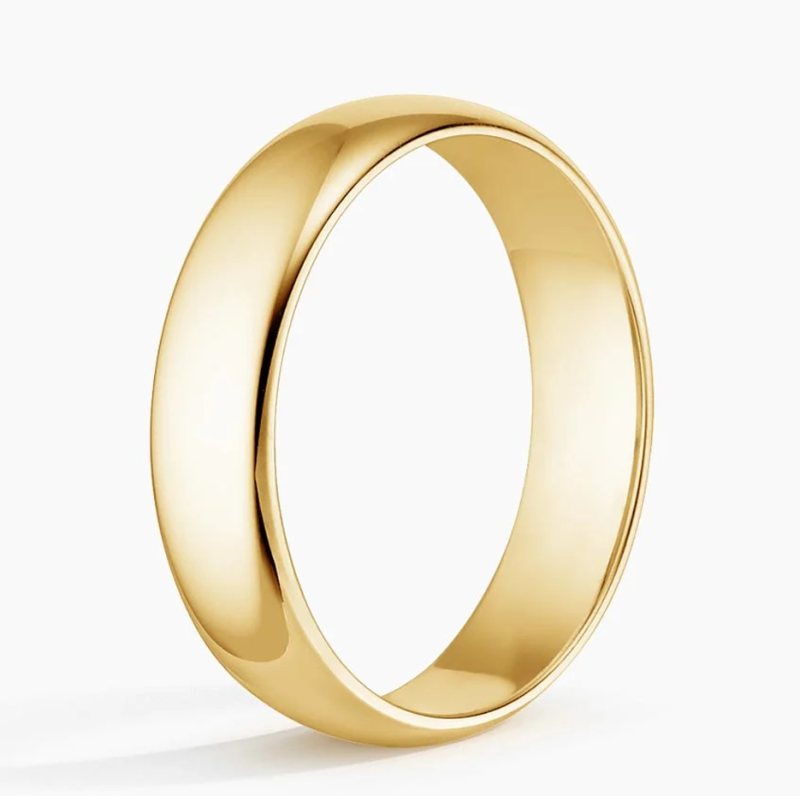 Anillo de boda de oro de 10 quilates, 5 mm, ajuste cómodo-4