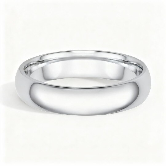 Anillo de boda de oro blanco de 10 quilates