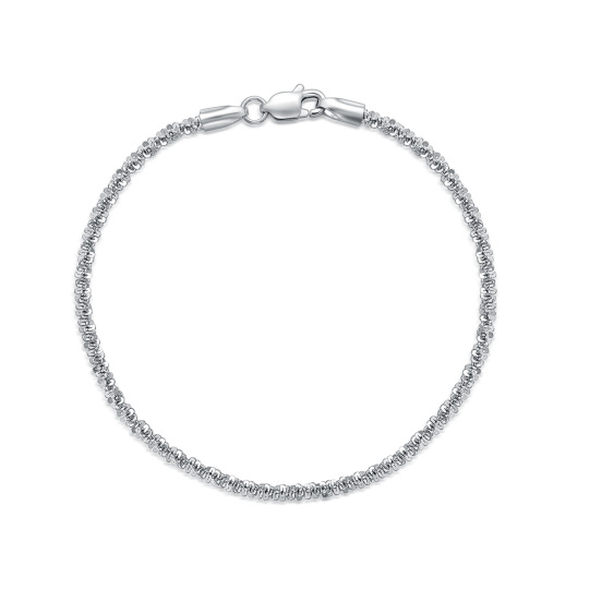 Pulsera de eslabones Figaro en plata de ley