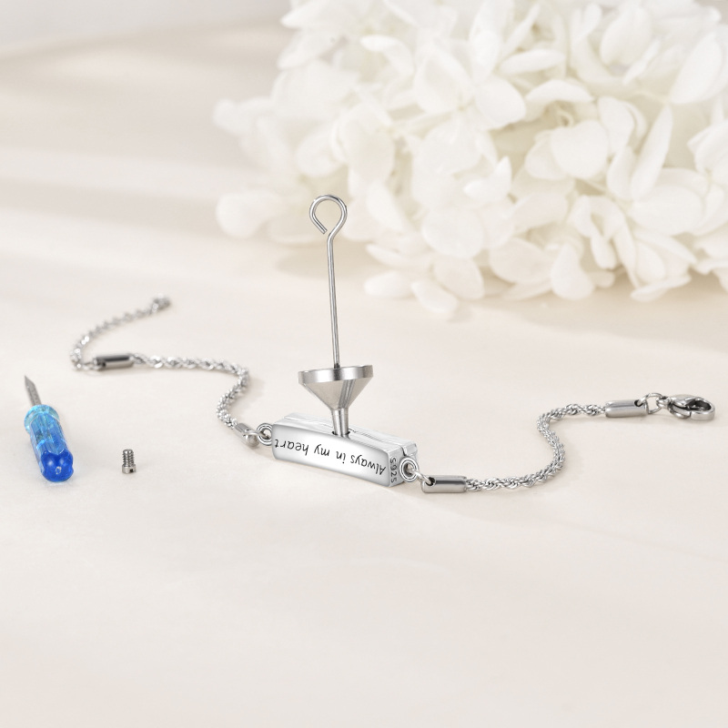 Pulseira de urna solar de montanhas de marisco de abalone em prata esterlina para cinzas-4