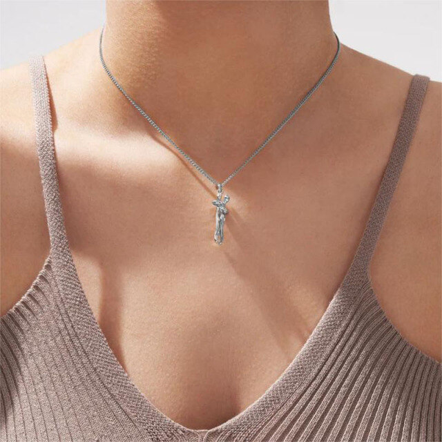 Silver Hug Necklace-3