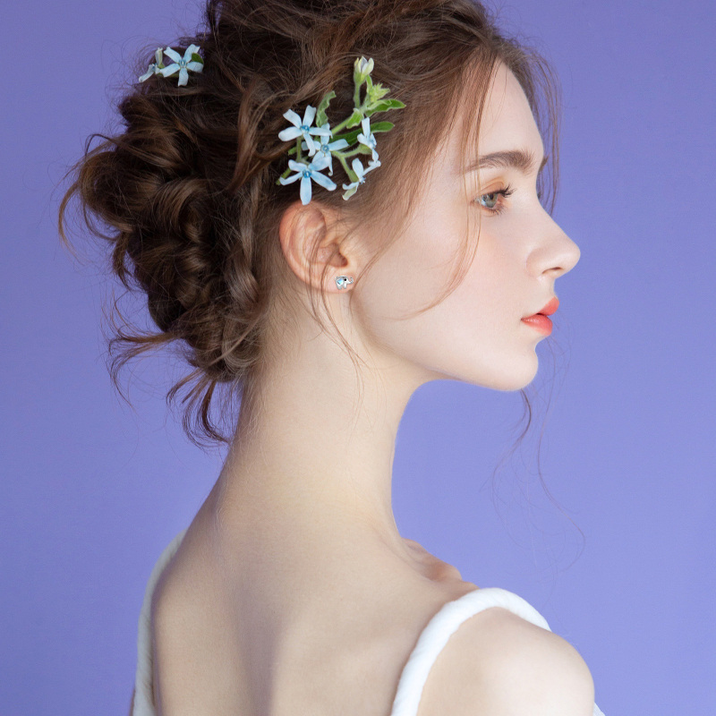 Sterling Silver Moonstone Elephant Stud Earrings-2