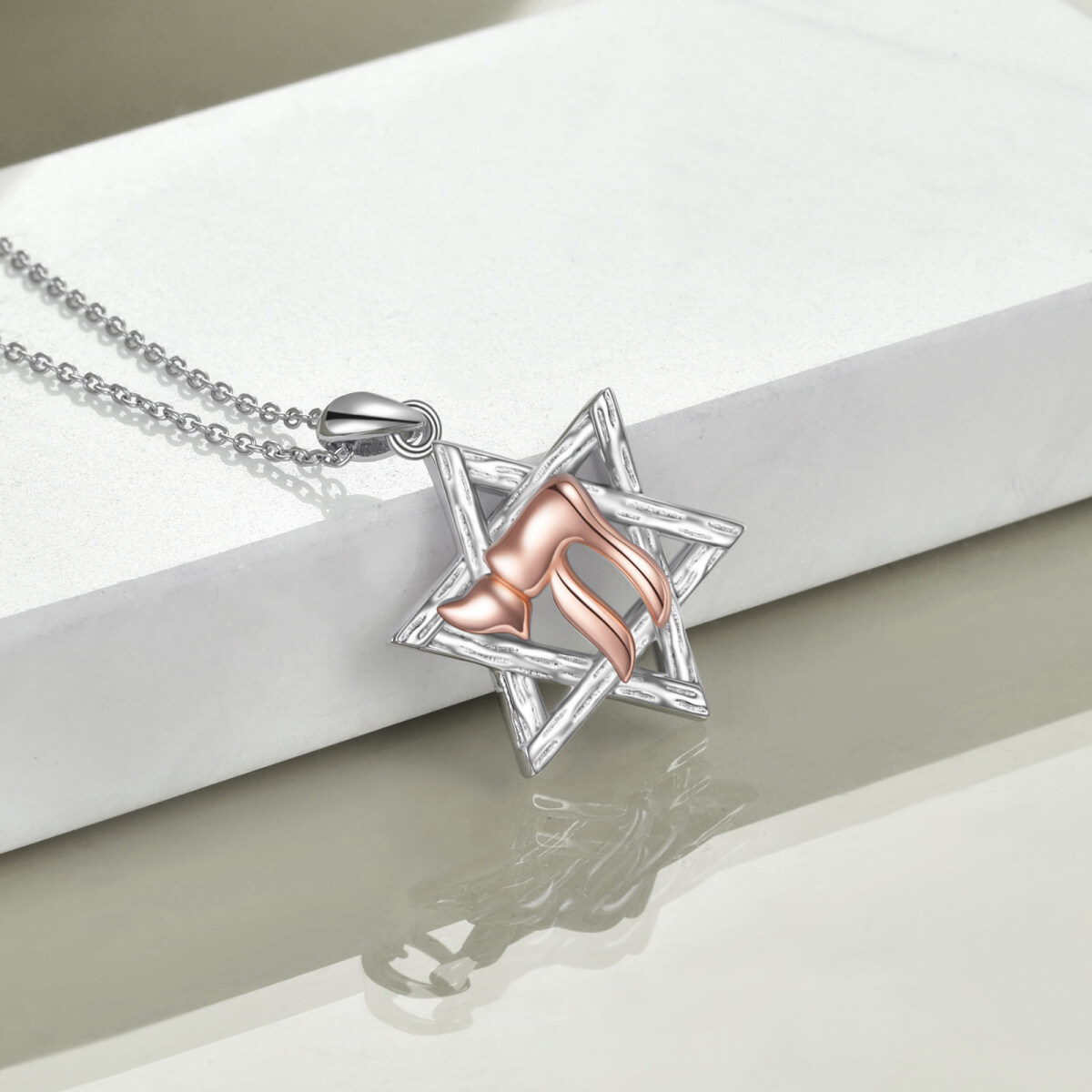 Collier étoile de David en argent sterling, bijou symbolique juif-4