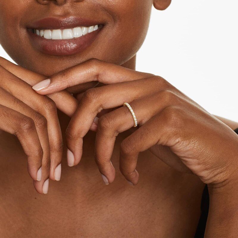 Starlight 18K Gold Lab Diamonds Custom Wedding Band 1.6 mm-3