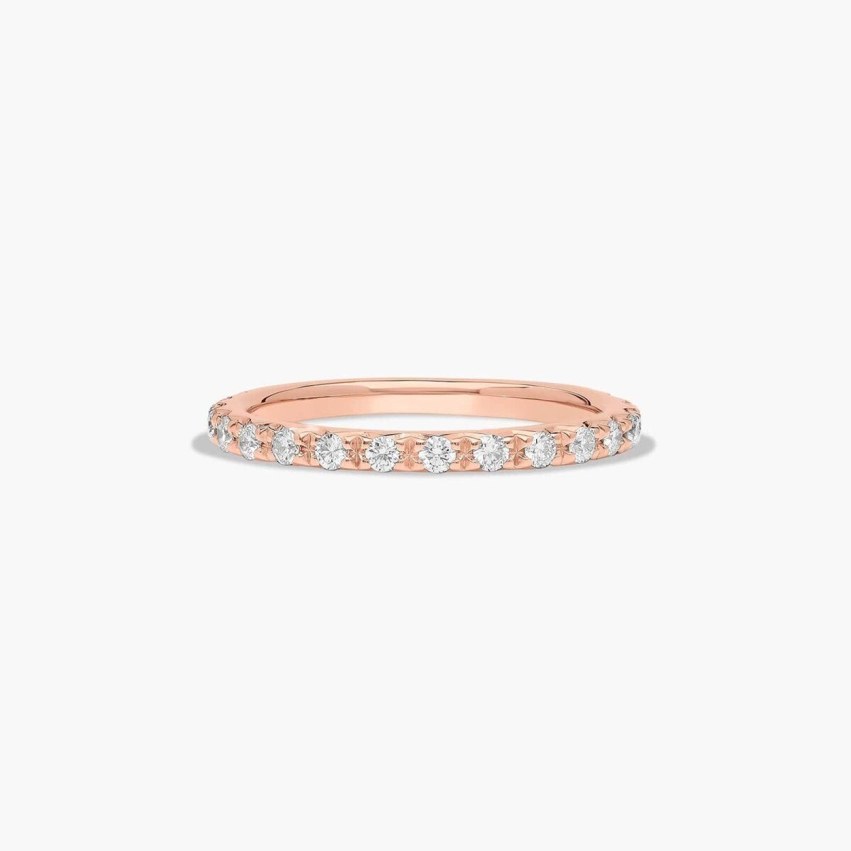 Starlight 10K Rose Gold Lab Diamonds Custom Wedding Band 1.6 mm-1
