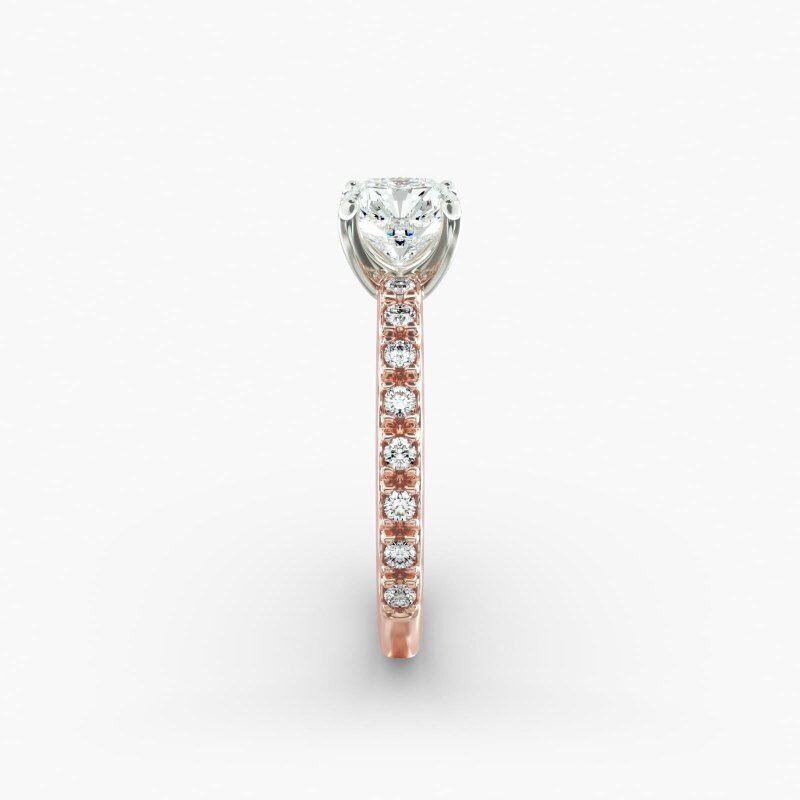 Starlight 10K Rose Gold Pavé Lab Diamond Engagement Ring-5