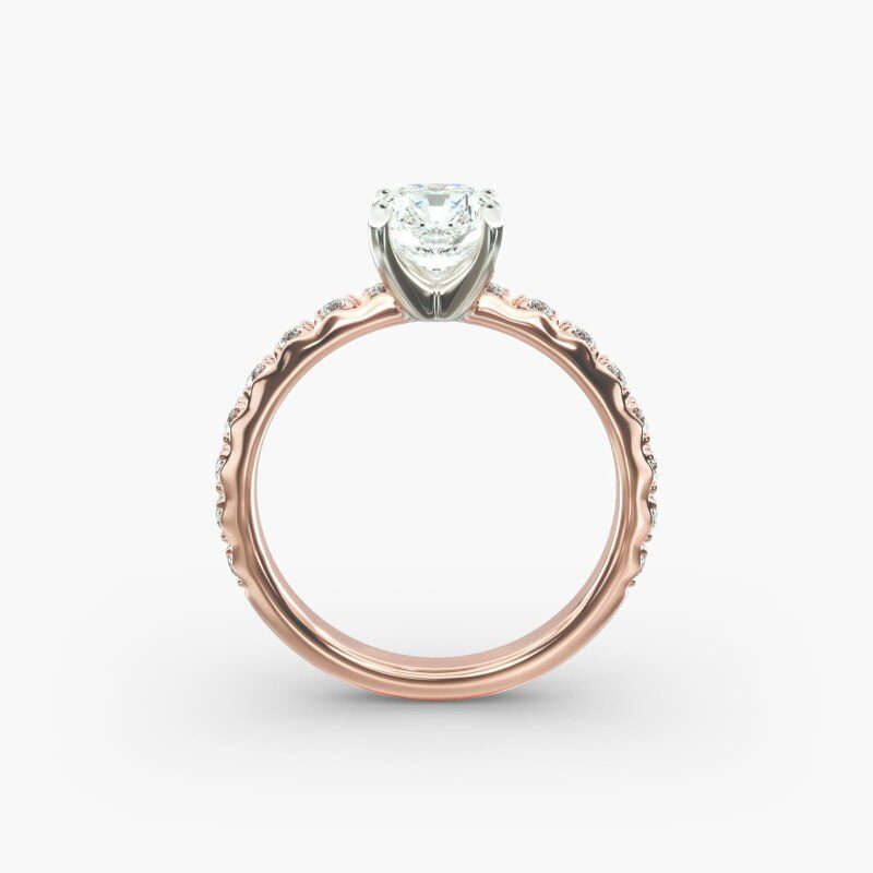 Starlight 10K Rose Gold Pavé Lab Diamond Engagement Ring-6
