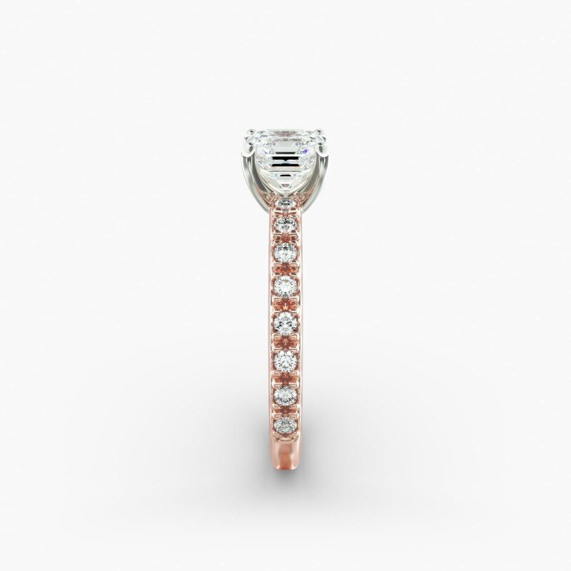 Starlight 10K Rose Gold Pavé Lab Diamond Engagement Ring-5