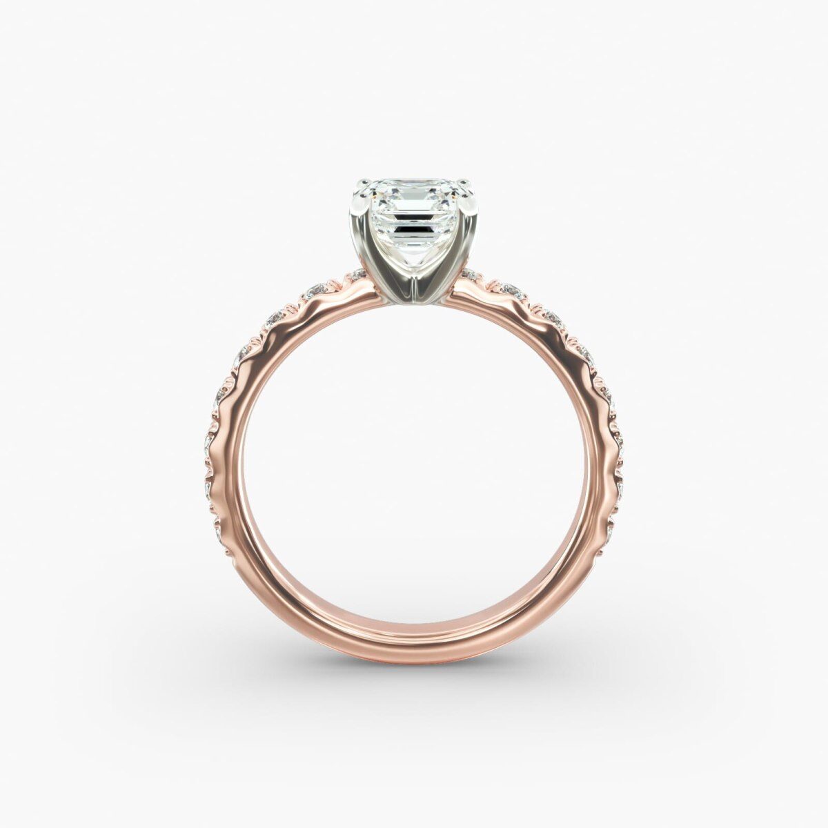 Starlight 14K Rose Gold Pavé Lab Diamond Engagement Ring-6