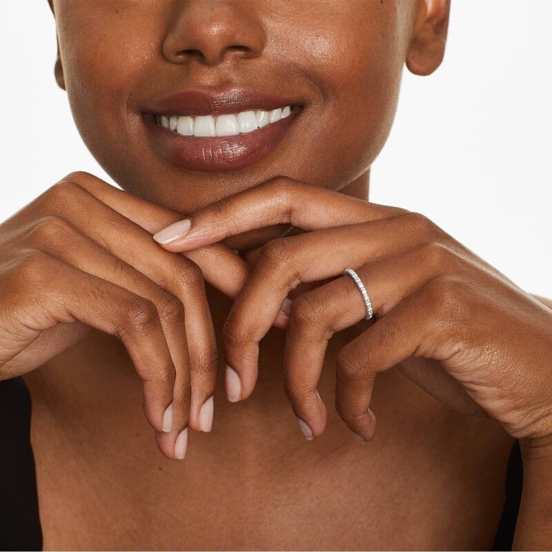 Obrączka ślubna Starlight 10K z białego złota z diamentami laboratoryjnymi, 1,6 mm-3