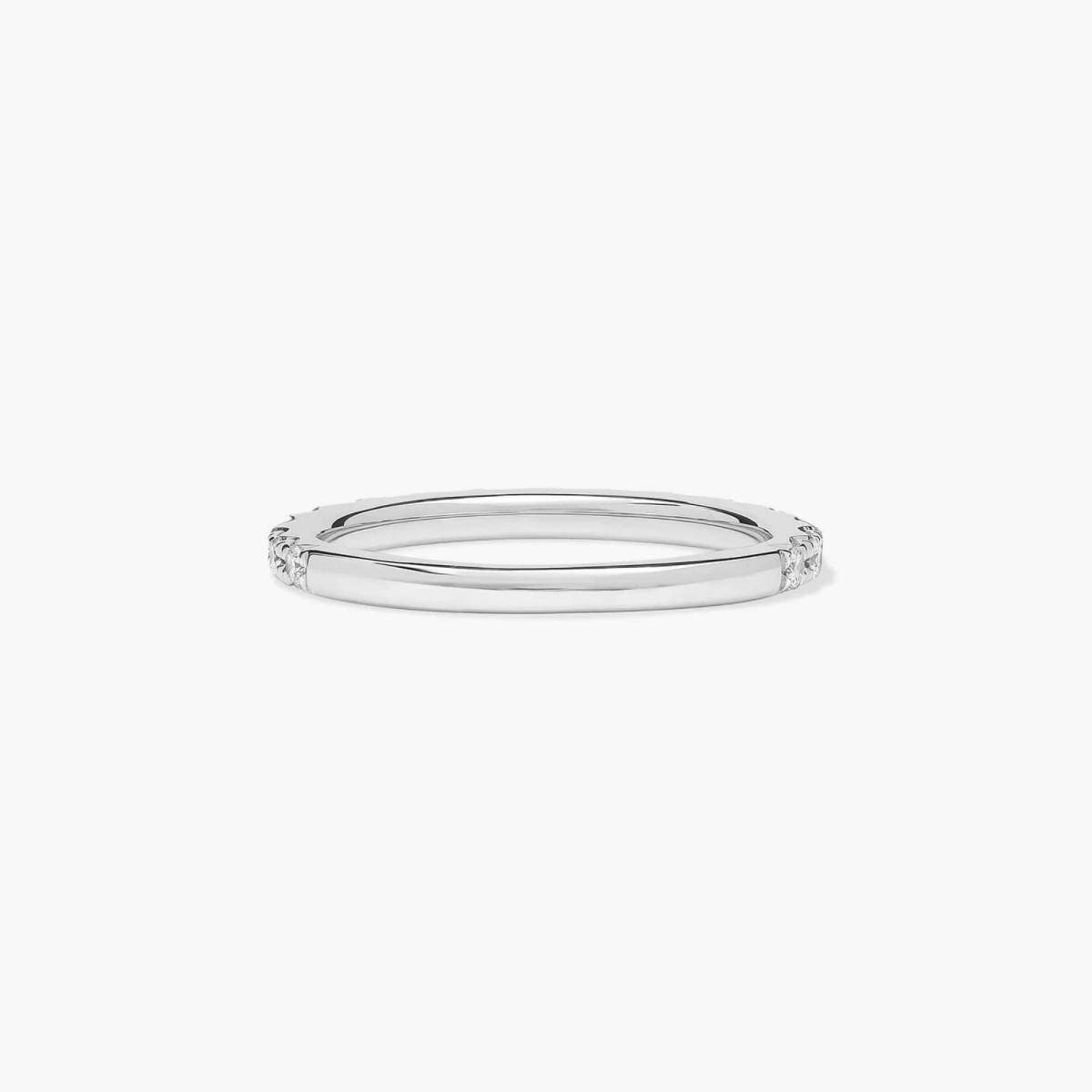 Starlight 10K witgouden trouwring met labrador diamanten, op maat gemaakt, 1,6 mm-5