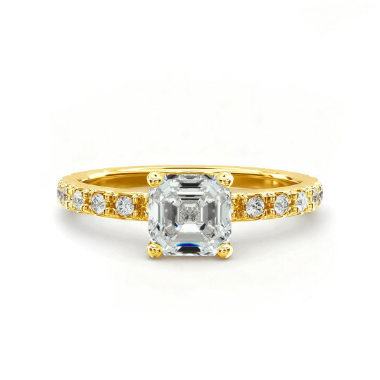 Starlight 18K Yellow Gold Pavé Lab Diamond Engagement Ring