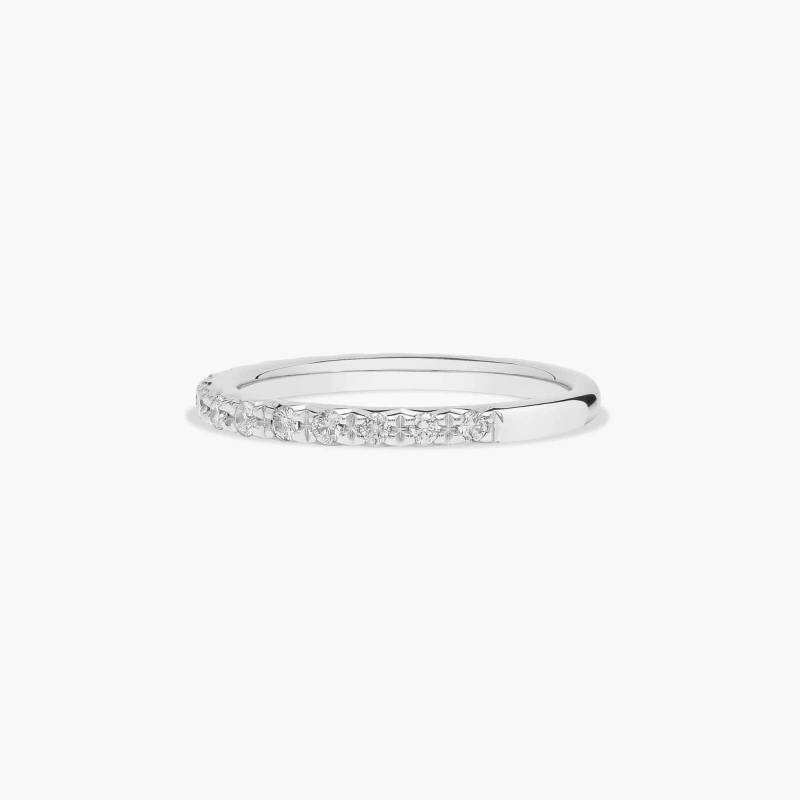 Obrączka ślubna Starlight 18K z białego złota z diamentami laboratoryjnymi, 1,6 mm-4