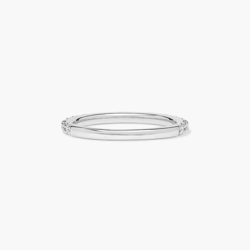 Obrączka ślubna Starlight 18K z białego złota z diamentami laboratoryjnymi, 1,6 mm-5