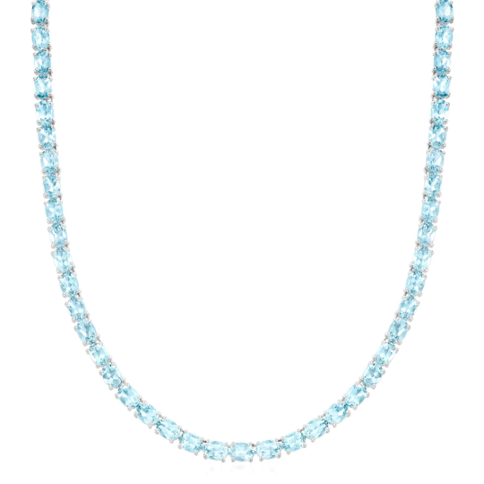 Sterling zilveren 45.00CT topaas tennisketting