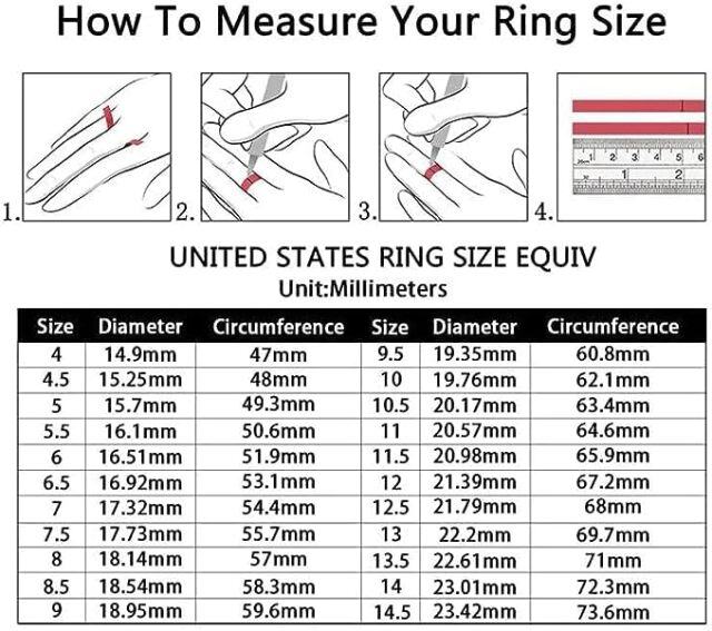 Sterling Silver 0.072 Carat Lab Created Diamond & 1 CT Moissanite Wedding Ring-6