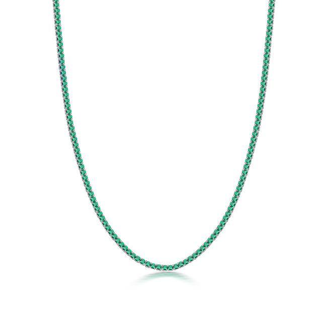 Collier en argent sterling avec chaîne de tennis en zircon cubique de 3 mm de diamètre-1