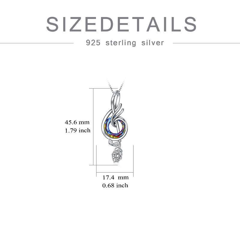 Collier en argent sterling avec pendentif Abalone Shellfish Phoenix & Music Symbol-5