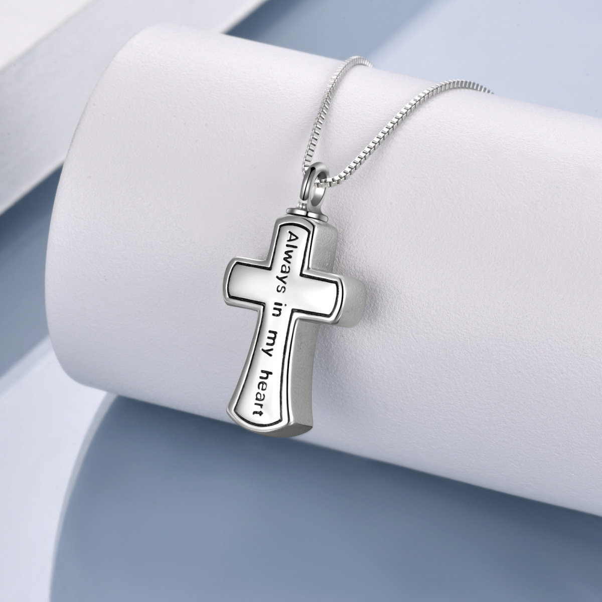 Sterling zilveren kruis levensboom urn ketting voor as crematie Memorial sieraden-5