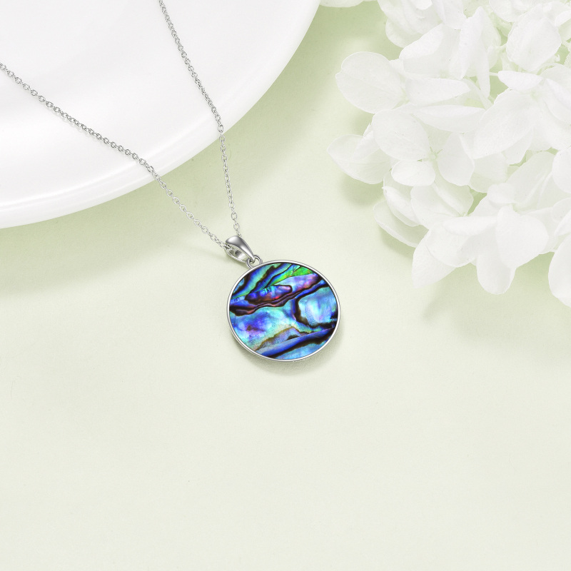 قلادة من الفضة الإسترلينية على شكل شجرة الحياة وصدفة أذن البحر وعقدة سلتيك-4