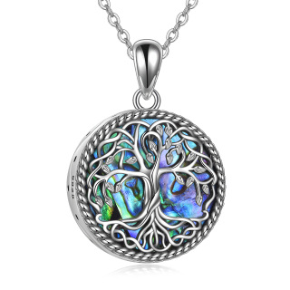 Sterling Silver Abalone Shellfish Tree Of Life & Celtic Knot Urn Necklace for Ashes-38