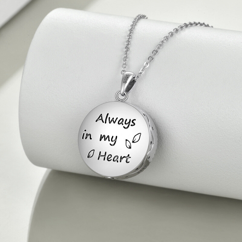 قلادة من الفضة الإسترلينية على شكل صدفة أذن البحر وشجرة الحياة وعقدة سلتيك لحفظ رماد الجثث-4